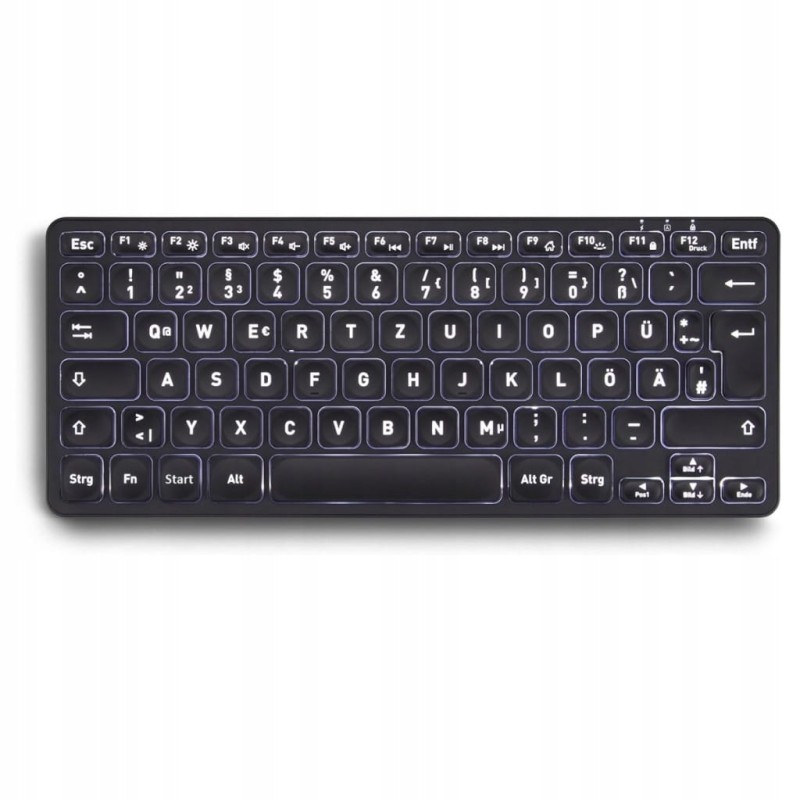 Perixx PERIBOARD-732B bezprzewodowa mini klawiatura podświetlana- QWERTZ