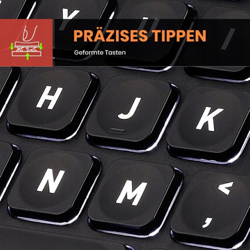 Perixx PERIBOARD-732B bezprzewodowa mini klawiatura podświetlana- QWERTZ