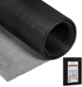 Yotache moskitiera na okno na metry 252 × 122 cm czarna, przeciw owadom