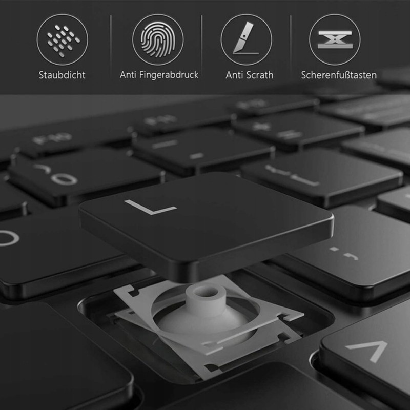 Bezprzewodowa klawiatura i mysz Seenda 2.4G USB, cienka, Układ QWERTZ