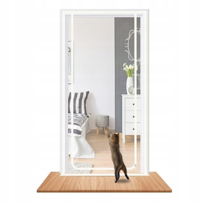 Moskitiera drzwiowa 90x200 cm wzmocniona z zamkiem- Rackbone