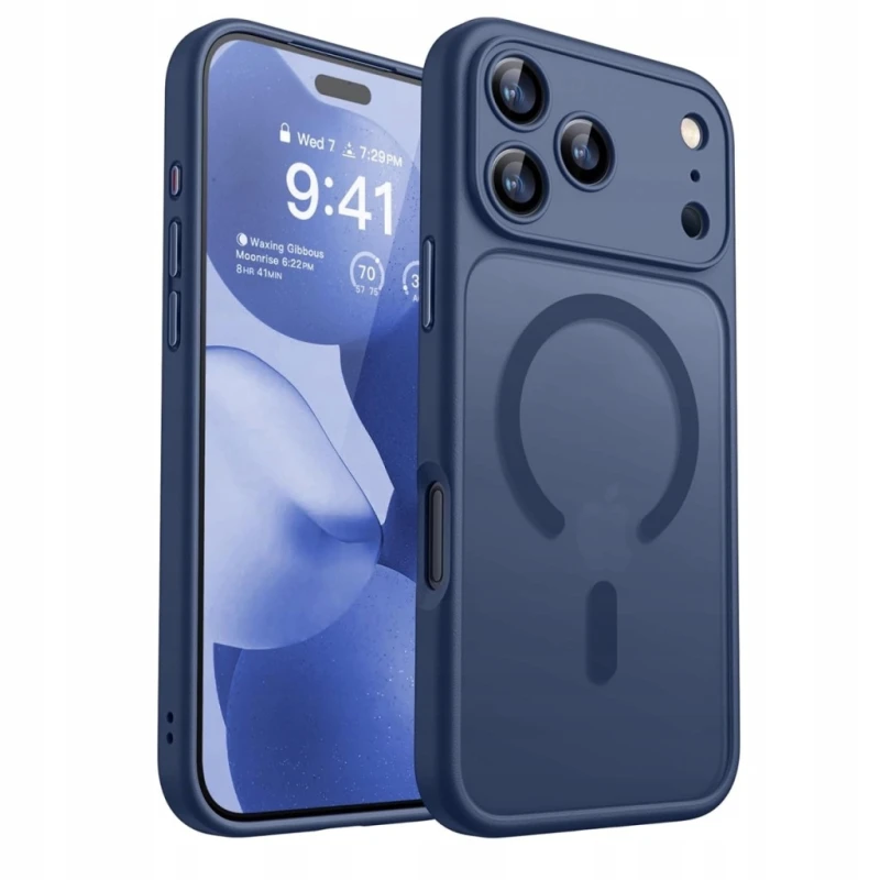 Etui iPhone 17 Pro MagSafe Copike matowe niebieskie