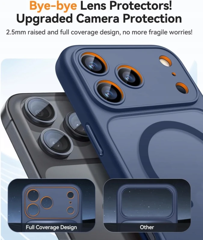Etui iPhone 17 Pro MagSafe Copike matowe niebieskie