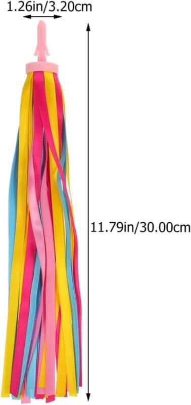 Kolorowe wstążki rowerowe dla dzieci 2 pary frędzli , 30 cm- Besportble