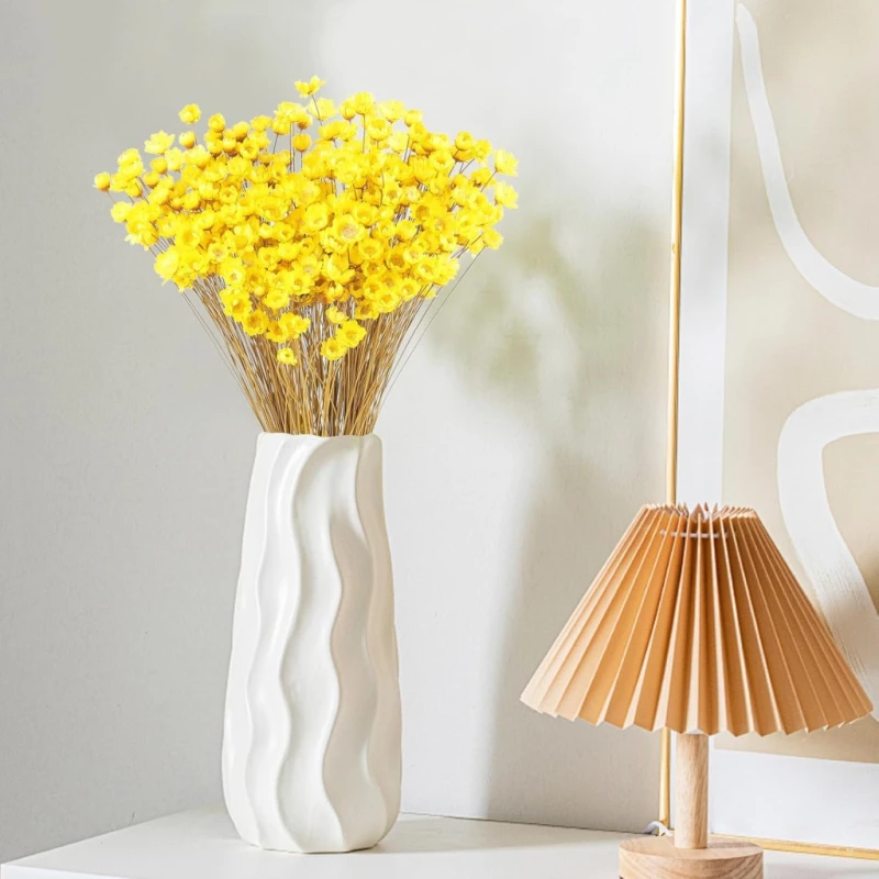 Suszone kwiaty mini stokrotki 300 szt żółte dekoracyjne - Larber