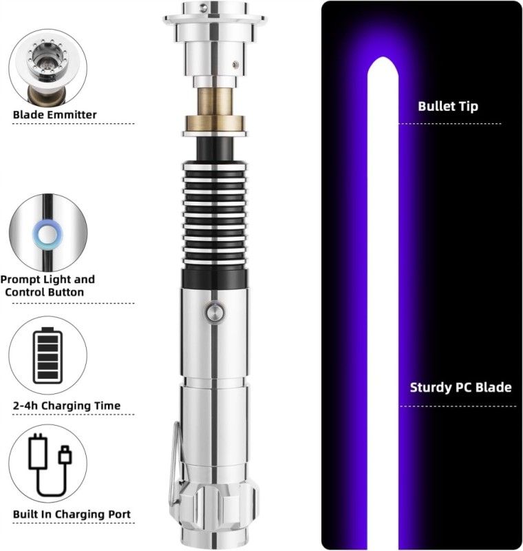 Miecz świetlny Saberforms 12 kolorów 16 dźwięków Force FX sterowanie ruchem