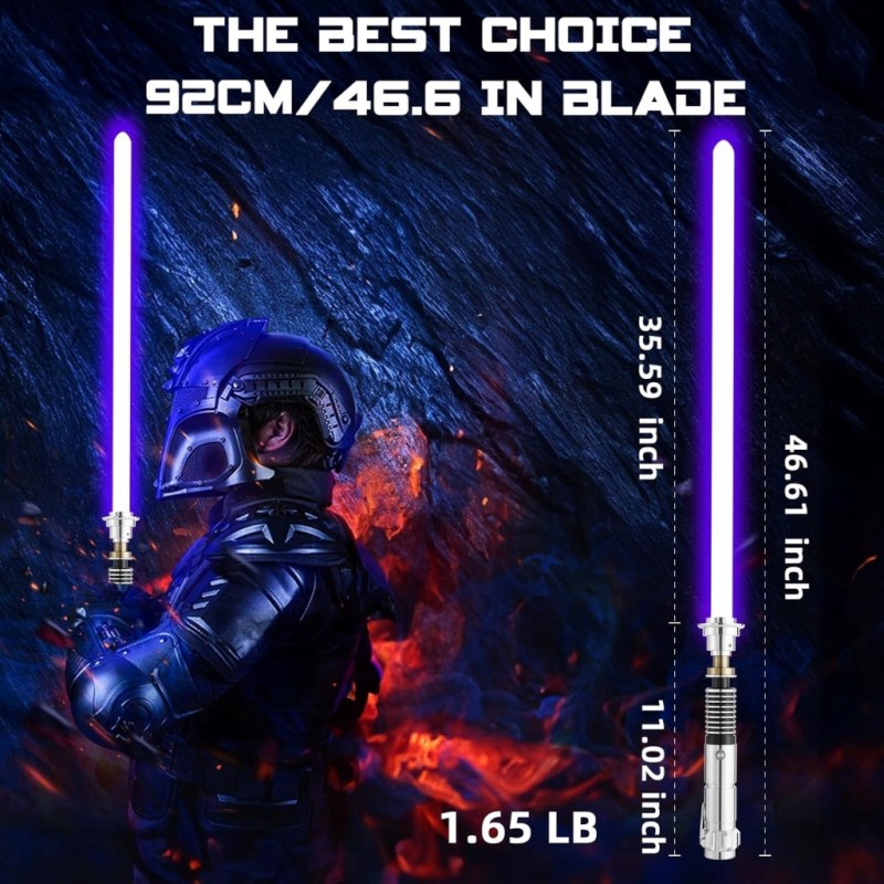 Miecz świetlny Saberforms 12 kolorów 16 dźwięków Force FX sterowanie ruchem