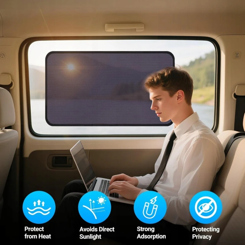 XCBYT Osłony Przeciwsłoneczne na Szyby Samochodowe 53x35 cm 2 szt.