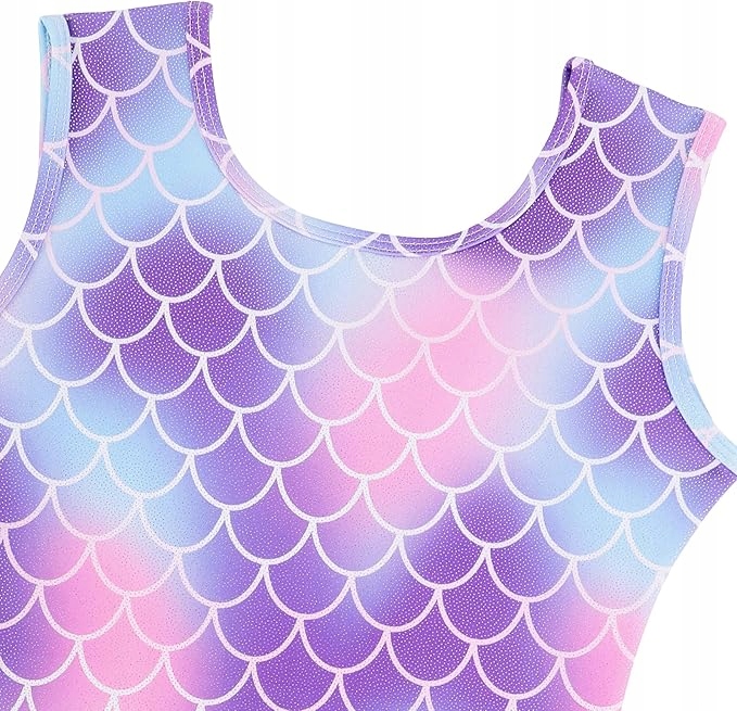 Bezioner Dziewczęcy Trykot Gimnastyczny Jasnofioletowy 150 cm