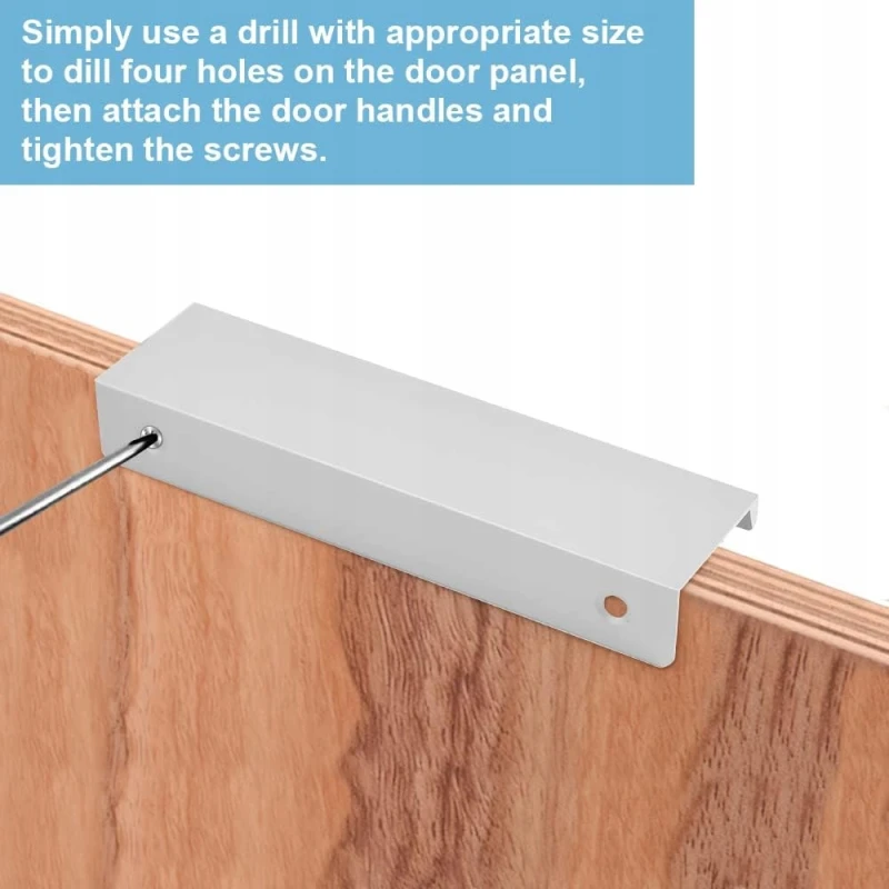 Uchwyt Krawędziowy Finger Edge Pull Srebrny 4 szt. Aluminium- Klyngtsk
