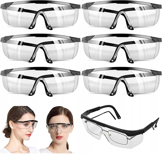 Kigniote Okulary Ochronne Robocze Przezroczyste 6 szt. Anti Fog