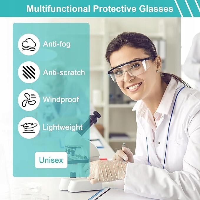 Kigniote Okulary Ochronne Robocze Przezroczyste 6 szt. Anti Fog