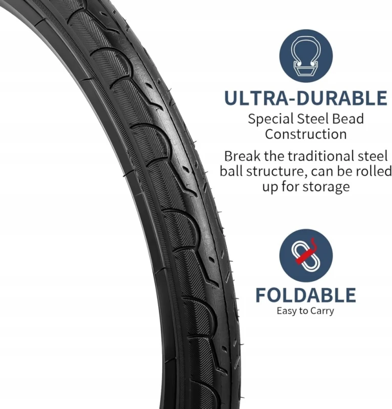 YUNSCM Opony Rowerowe 20"x1.50 + Dętki 2 szt. Schrader