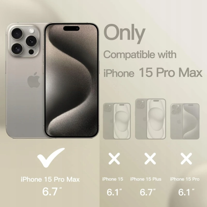 Etui silikonowe JETech iPhone 15 Pro Max Natural Titanium, Soft