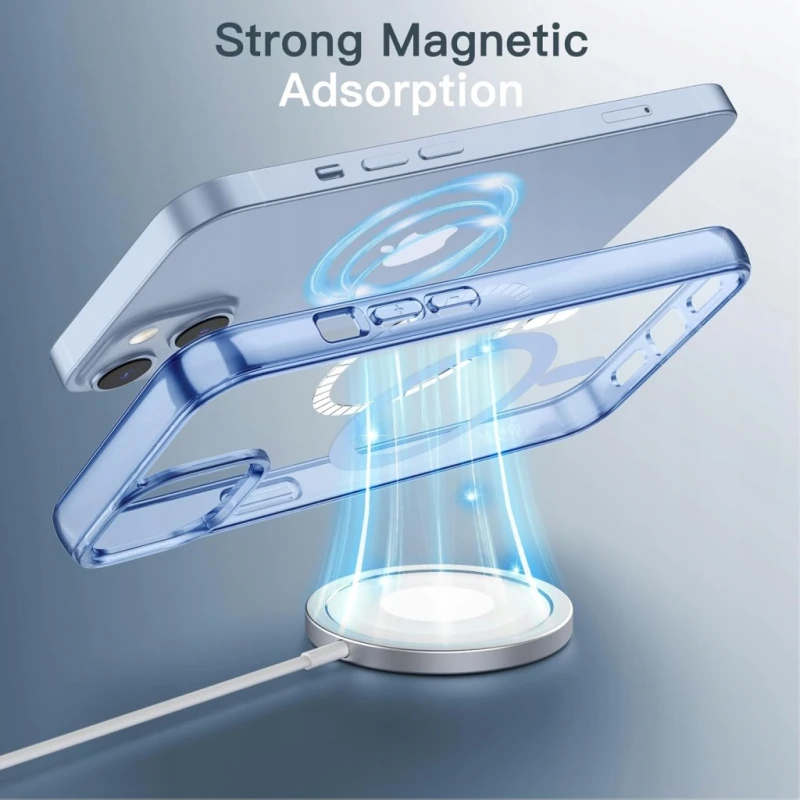 Etui magnetyczne JETech iPhone 14 Plus MagSafe Sierra Blue
