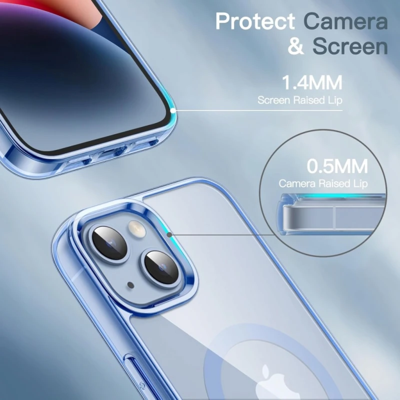 Etui magnetyczne JETech iPhone 14 Plus MagSafe Sierra Blue