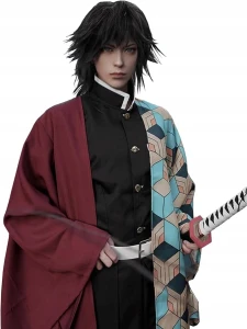 Kostium cosplay Tomioka Giyuu kimono komplet XXL dla dorosłych
