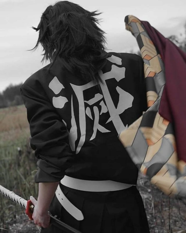 Kostium cosplay Tomioka Giyuu kimono komplet XXL dla dorosłych