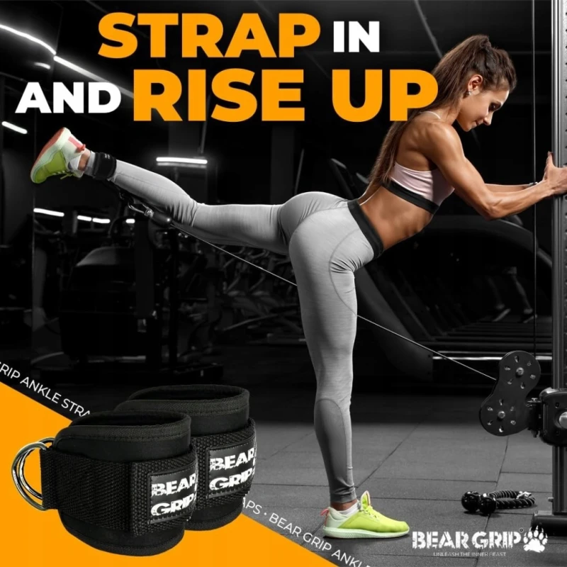 Bear Grip paski na kostki do wyciągu i gum oporowych - różowe