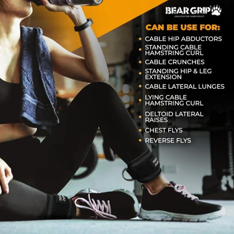 Bear Grip paski na kostki do wyciągu i gum oporowych - różowe