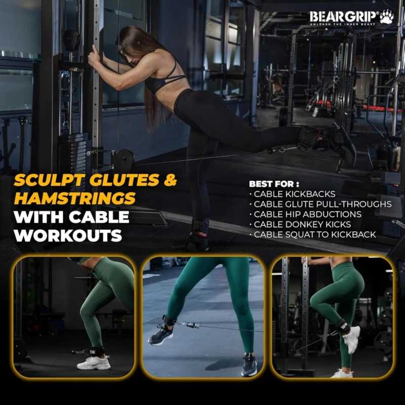Bear Grip paski na kostki do wyciągu i gum oporowych - różowe