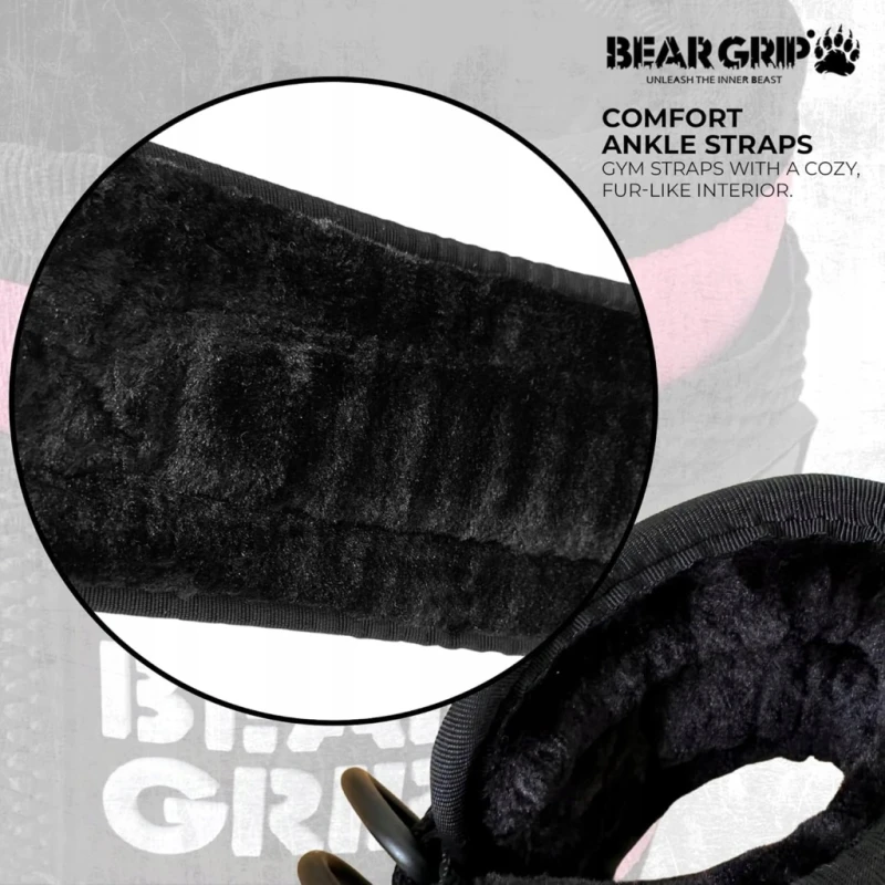 Bear Grip paski na kostki do wyciągu i gum oporowych - różowe