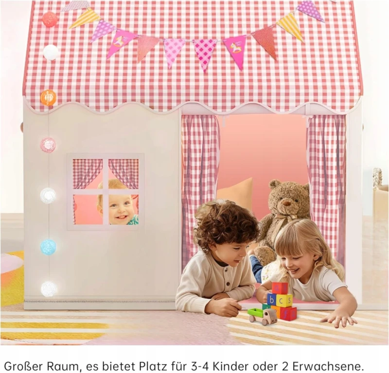 Domek dziecięcy namiot do zabawy z matą 120x105x128 cm - Dokkome