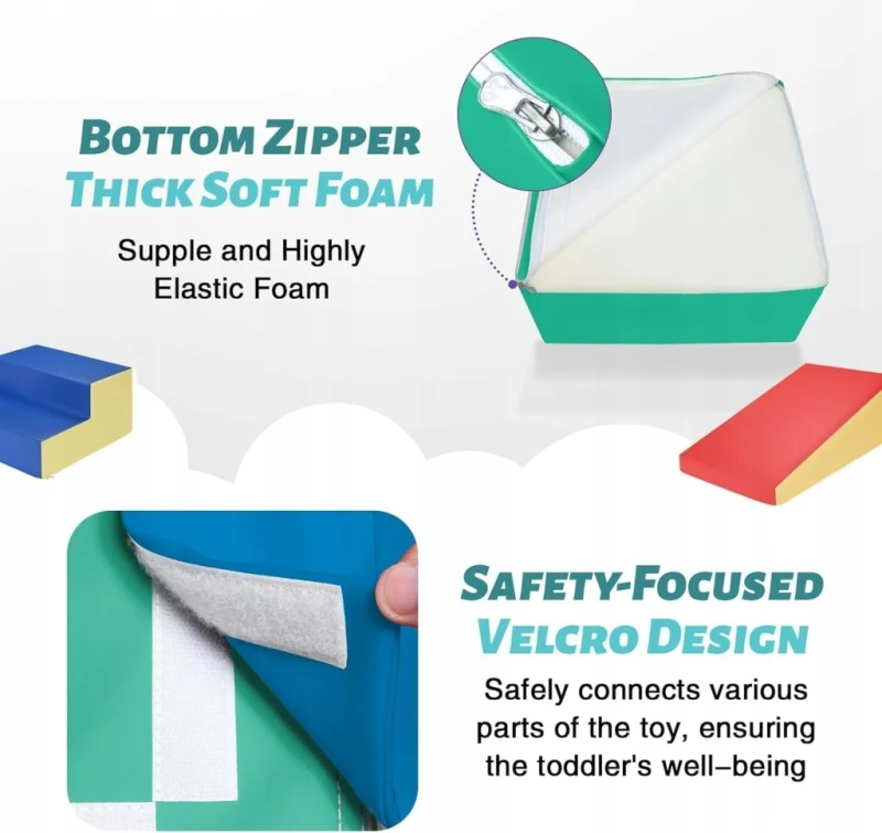 Piankowe klocki wspinaczkowe dla dzieci 6 elementów Wilwolfer, motoryka