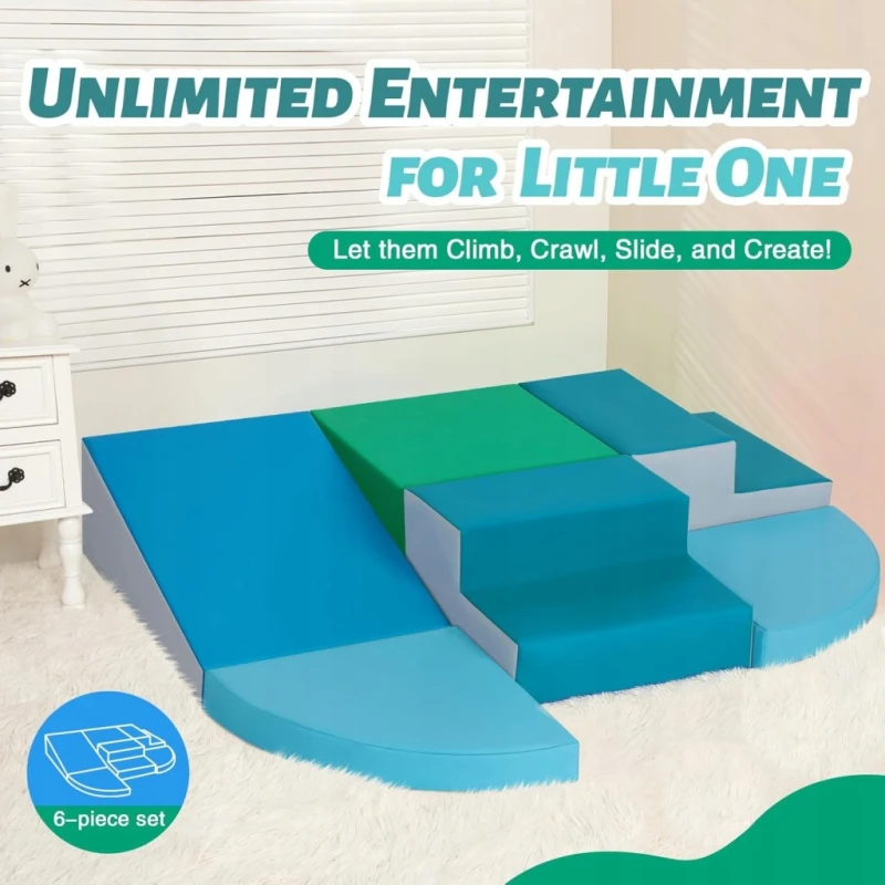 Piankowe klocki wspinaczkowe dla dzieci 6 elementów Wilwolfer, motoryka