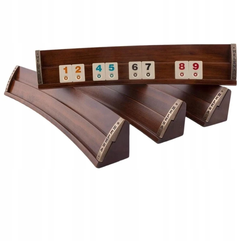 Helena Wood Art drewniany zestaw do Rummy Okey, Jakość premium