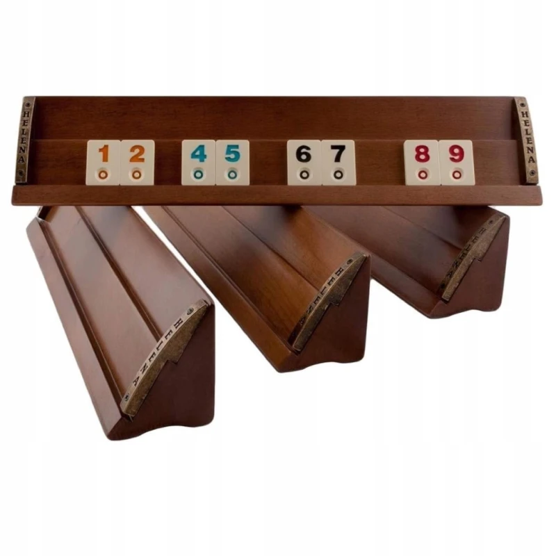 Helena Wood Art drewniany Rummy Okey zestaw premium z torbą, Wysoka jakość