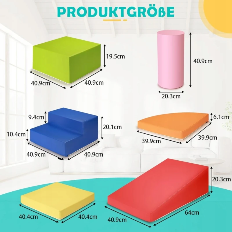 Wilwolfer piankowe klocki wspinaczkowe 6 elementów tor przeszkód