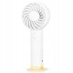 Mycarbon mini wentylator ręczny z lampką, USB przenośny 3 prędkości, biały