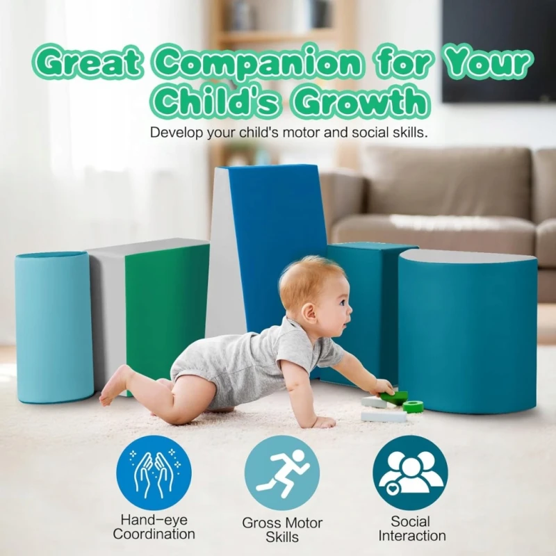 Wilwolfer piankowe klocki wspinaczkowe dla dzieci 5 el., motoryczne