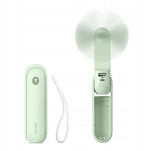 Jisulife przenośny mini wentylator ręczny USB z powerbankiem i LED