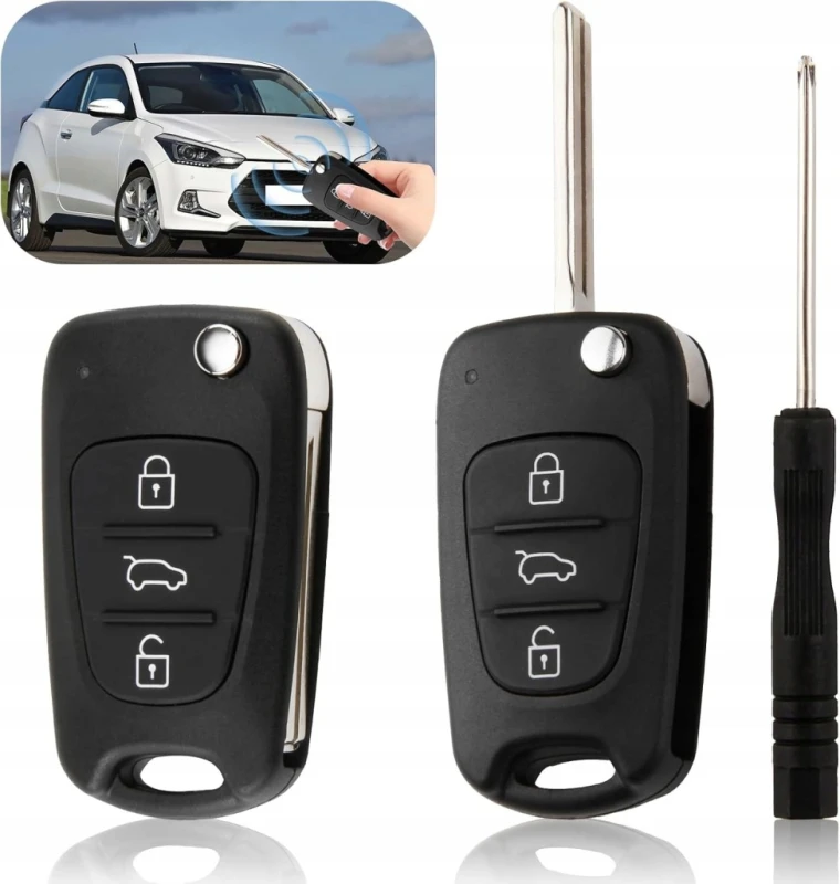 Zestaw 2 obudów kluczyka Hyundai i10, 20, 30, ix35 i Kia Ceed Soul Sportage