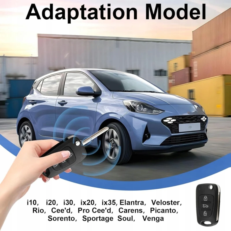 Zestaw 2 obudów kluczyka Hyundai i10, 20, 30, ix35 i Kia Ceed Soul Sportage