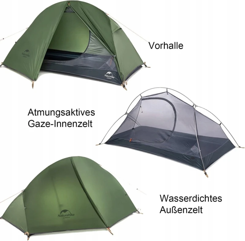Namiot Naturehike 1-osobowy ultralekki wodoodporny 4 sezony