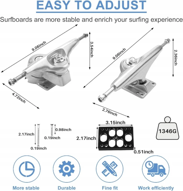 Adapter Surfskate S6 Land Surfing oś deskorolki czerwona- Lazycloud