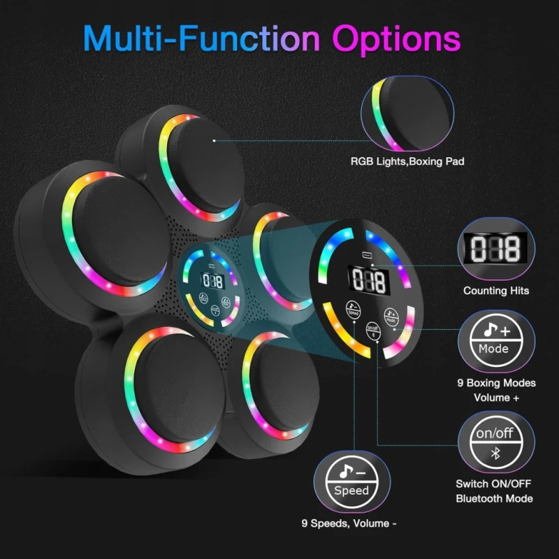 Fooing Smart Boxing Machine –Muzyczna maszyna bokserska bluetooth LED