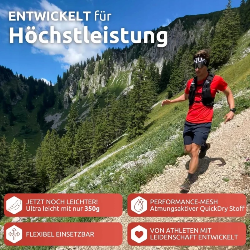 Plecak biegowy Conquer Laufweste 15L ultralekki r. L z bukłakiem 2L
