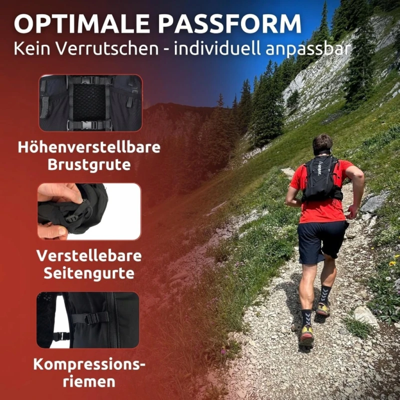 Conquer Kamizelka do biegania 15L ultralekka 330 g, r. XL z kieszeniami