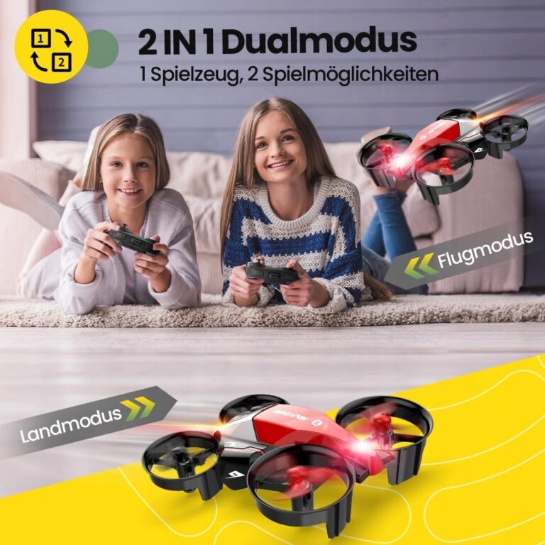 Holy Stone HS210 Mini Dron RC dla dzieci czerwony, Quadrocopter, kółka 360
