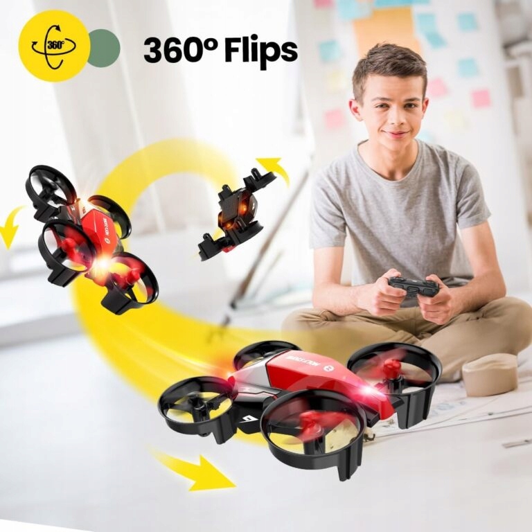 Holy Stone HS210 Mini Dron RC dla dzieci czerwony, Quadrocopter, kółka 360