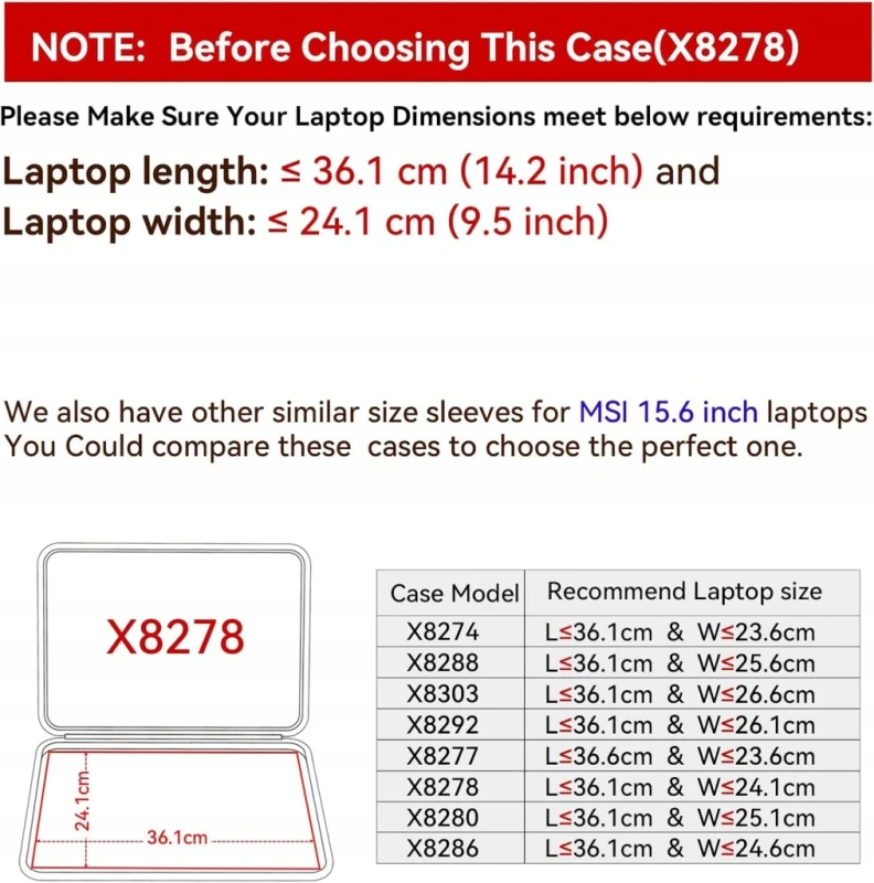 Smatree Hard EVA Twarde Etui ochronne 15,6" do MSI, Acer, Asus, Dell, HP