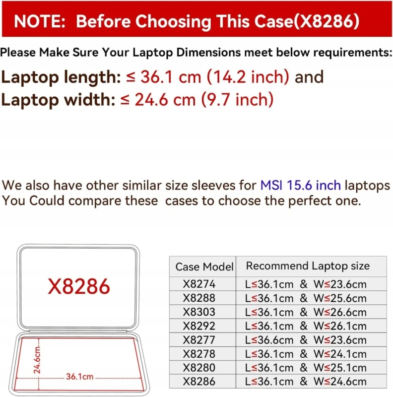 Smatree Hard EVA X8286, Torba, Etui ochronne 15,6", MacBook, MSI, Dell, HP