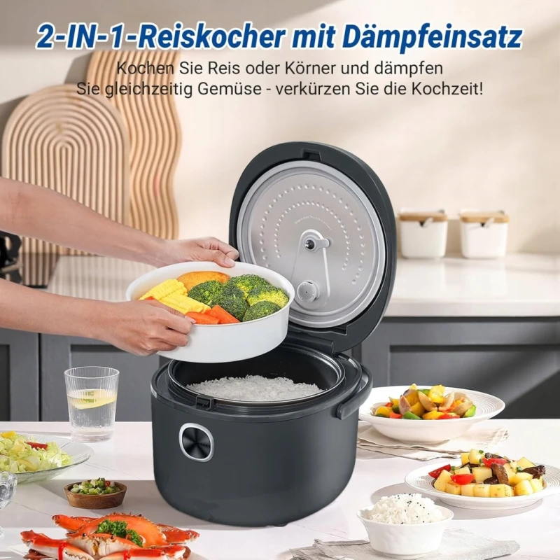 Ryżowa Amzchef Mini szybkowar do ryżu 4L 860W, 7 programów