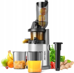 Wyciskarka wolnoobrotowa 450W Airmsen Slow Juicer, srebrna, bpa free