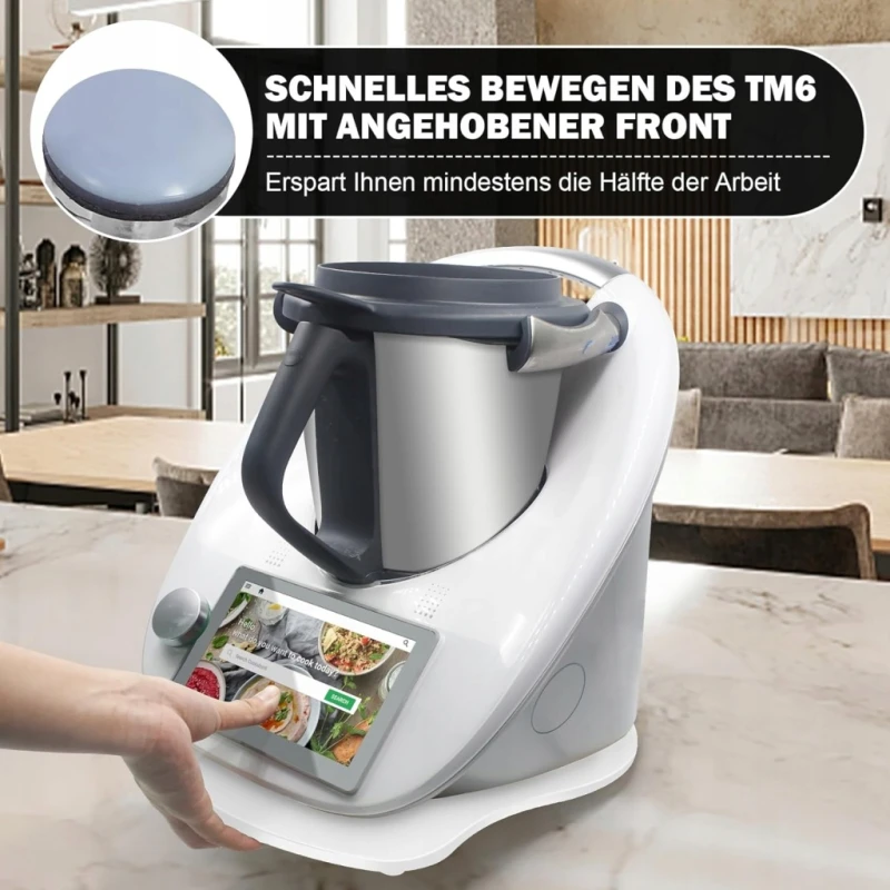 Akrylowa podkładka ślizgowa do Thermomix TM6 TM5, biała, 8 mm