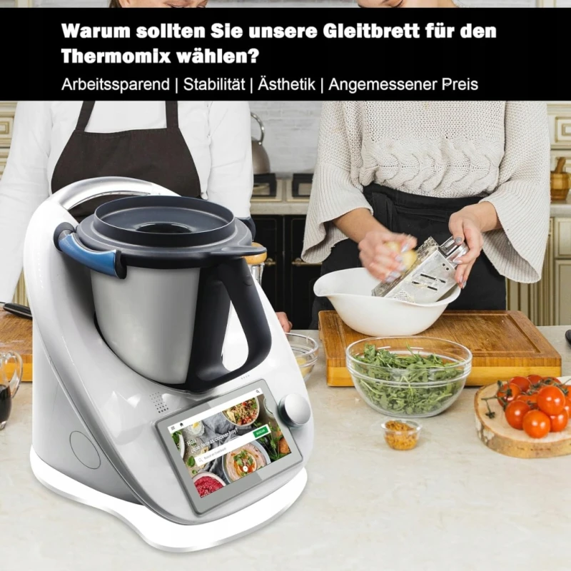 Akrylowa podkładka ślizgowa do Thermomix TM6 TM5, biała, 8 mm